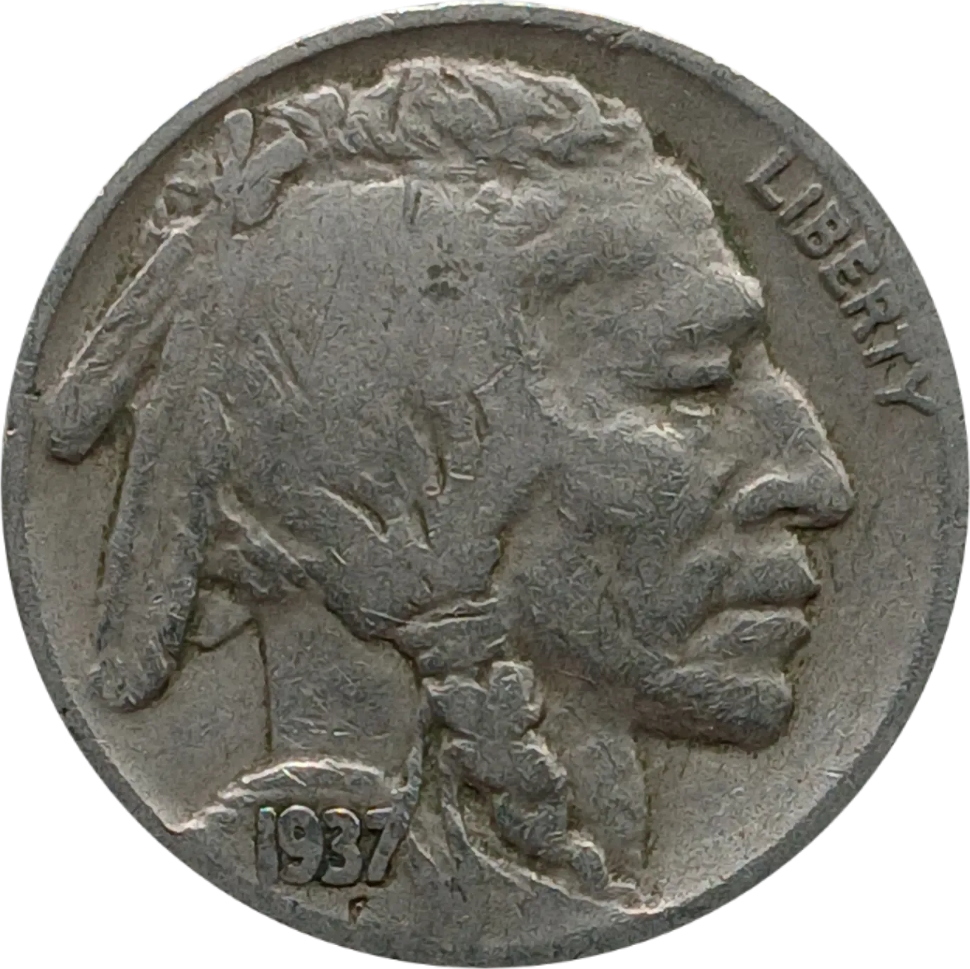 سکه آمریکا 5 سنت آمریکا سرخپوست بوفالو 1937